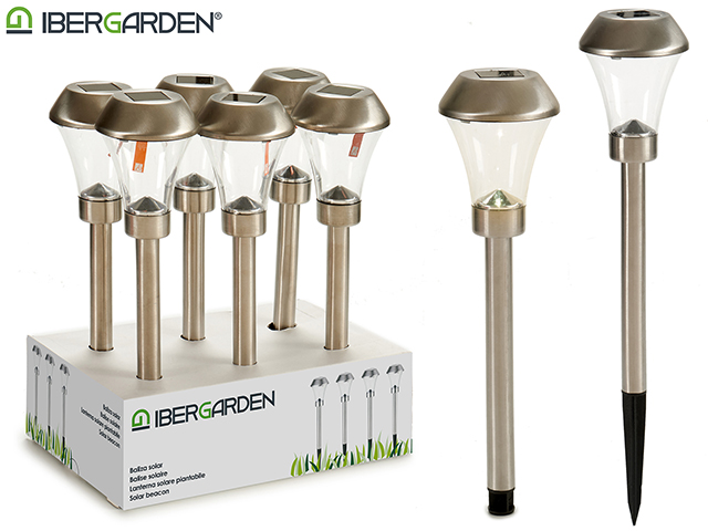 Solar stainless light conical