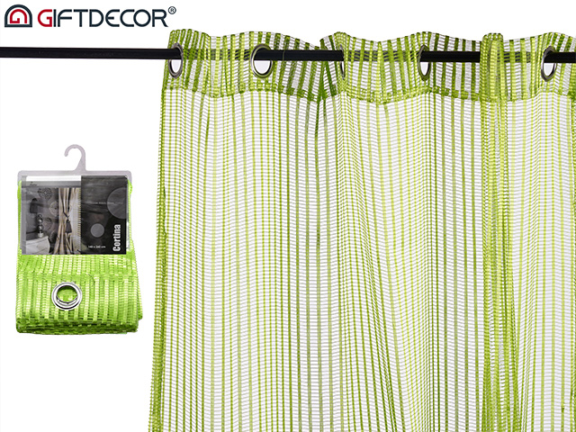 Curtain 140x260cm 6 eyelets green bright