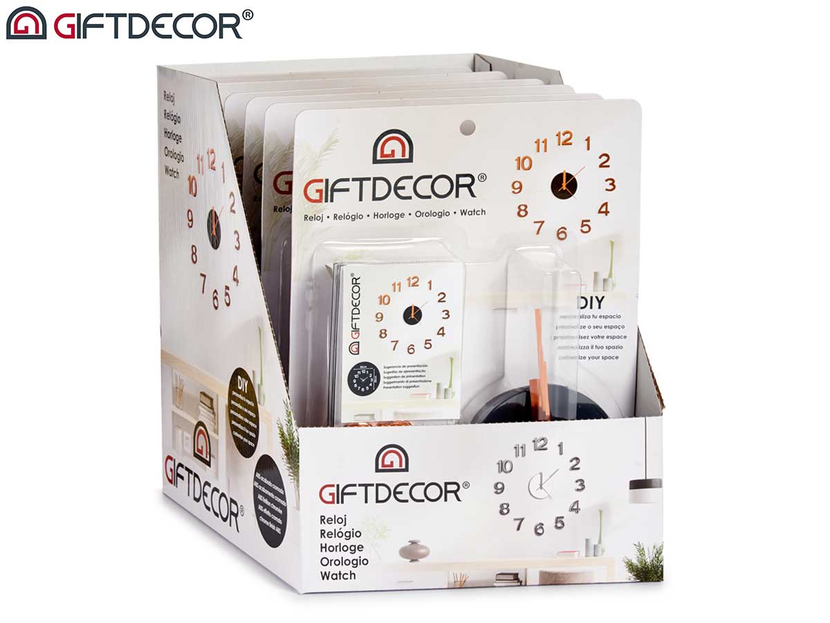Copper numbers wall sticker watch - Imagen 4