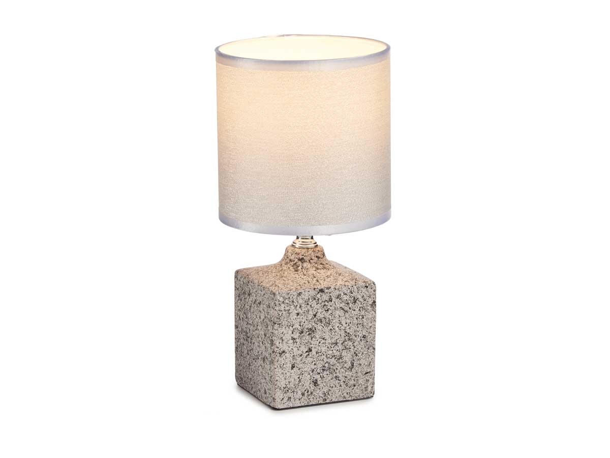 Set 2 white stone ceramic lamp - Imagen 2